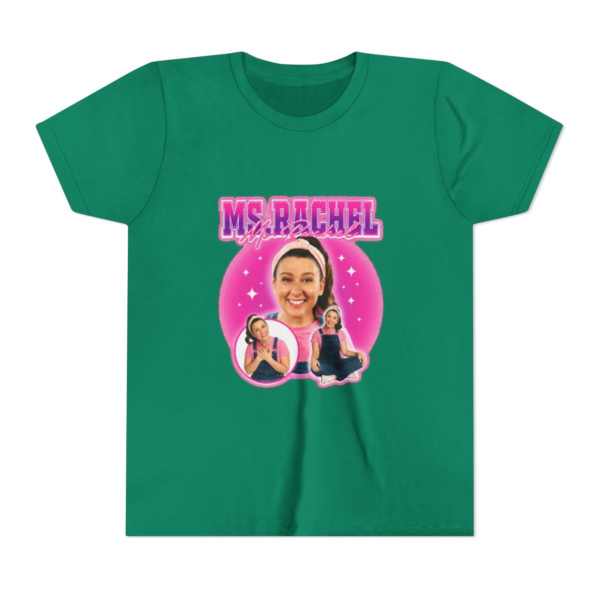 Ms. Rachel Pretty in Pink Kids T Shirt - alternate angle 2, merchandise
