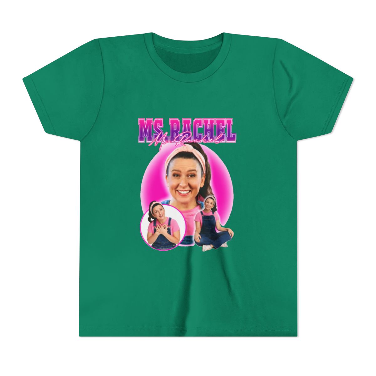 Ms. Rachel Pretty in Pink Kids T Shirt - alternate angle 3, merchandise